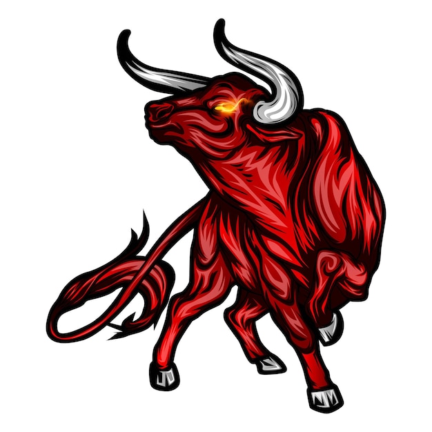 Red bull esport mascot character design