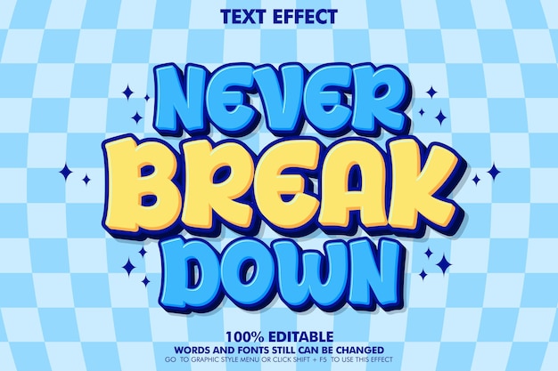 Retro editable text effect template