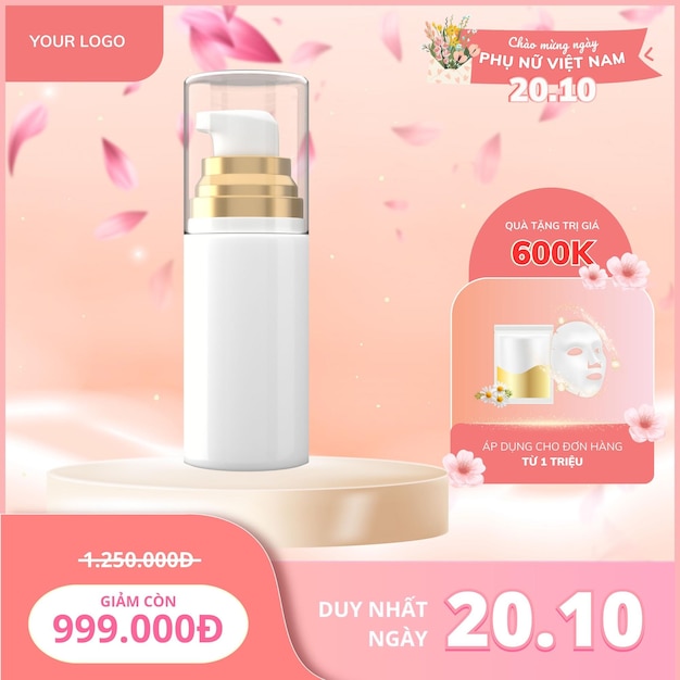Shopee banner frame for womens day october 20