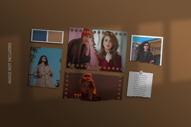 Simple photo frame mockup wall premium psd