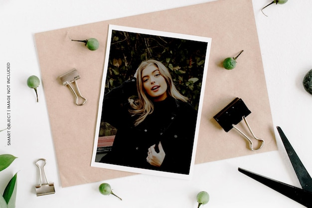 Square photo frame mockup premium psd