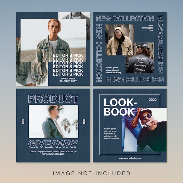 Streetwear social media navy