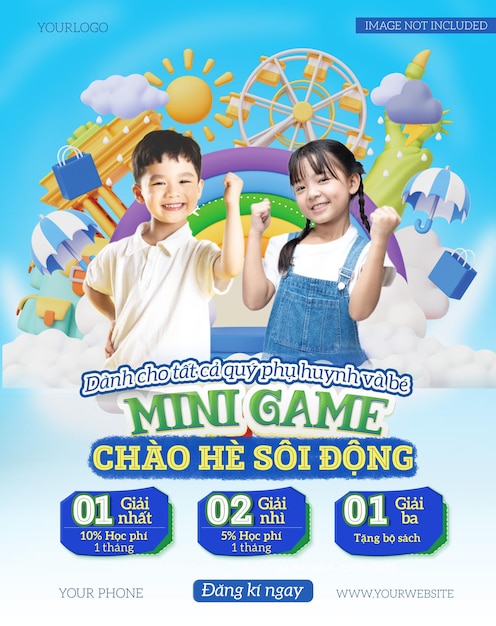 Summer mini game for kids fun activities and prizes