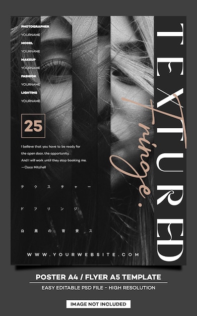 Textured fringe poster template