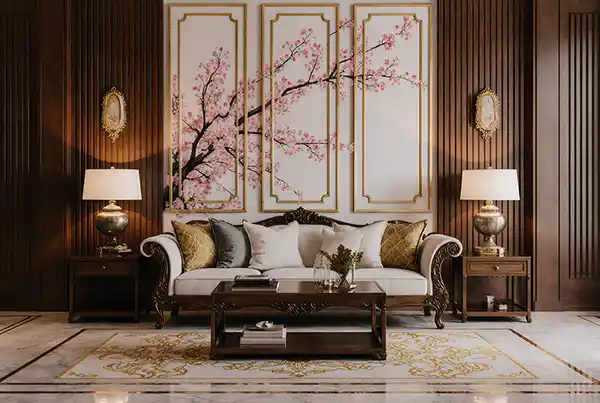 Phông nội thất ghép ảnh gia đình