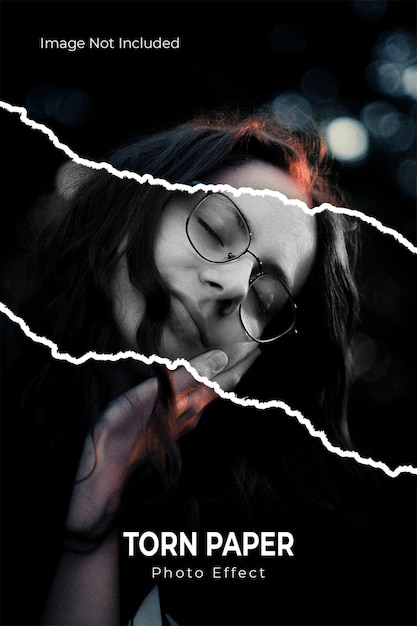 Torn paper photo effect