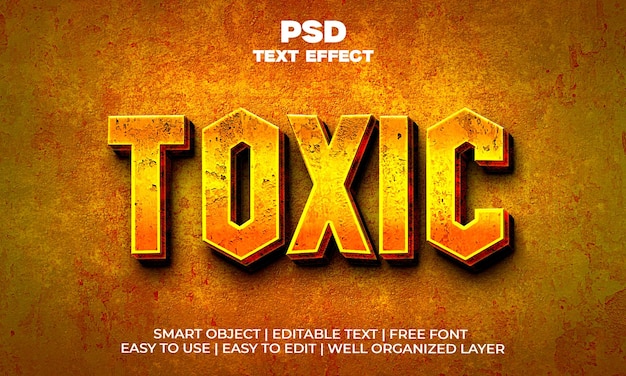 Toxic 3d grunge text effect