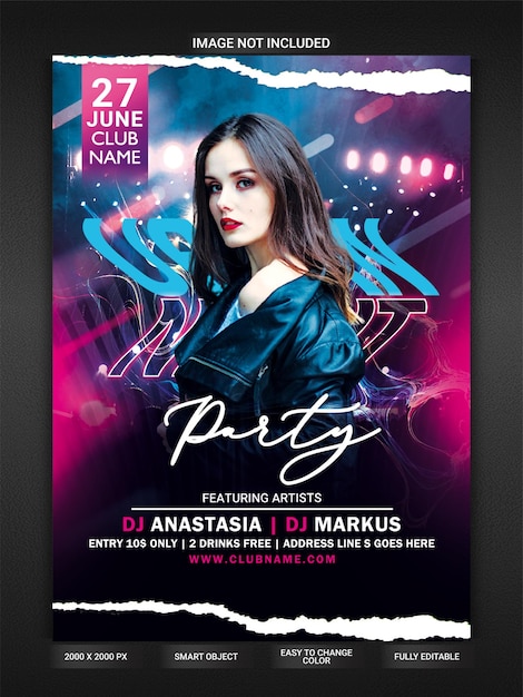 Urban party flyer template