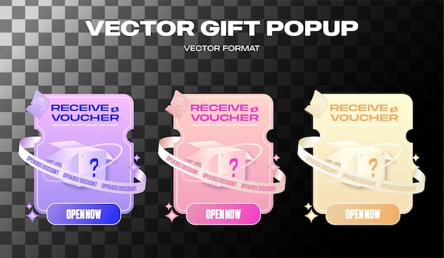 Uxui popup voucher set