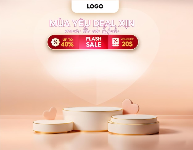 Valentines day 14 february sales promotion background