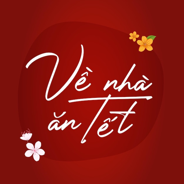 Vietnamese tet new year homecoming calligraphy