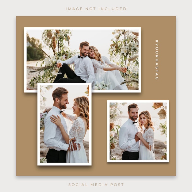 Wedding photo frames psd