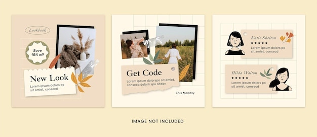 Welcome autumn instagram post template vol3