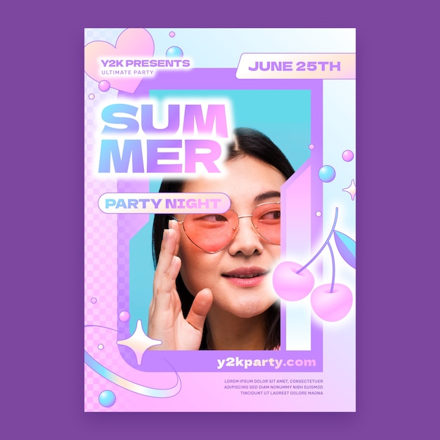 Y2k poster  template