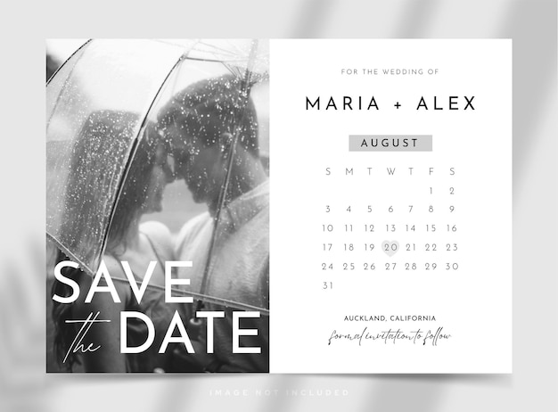 A brochure for save the date of the date