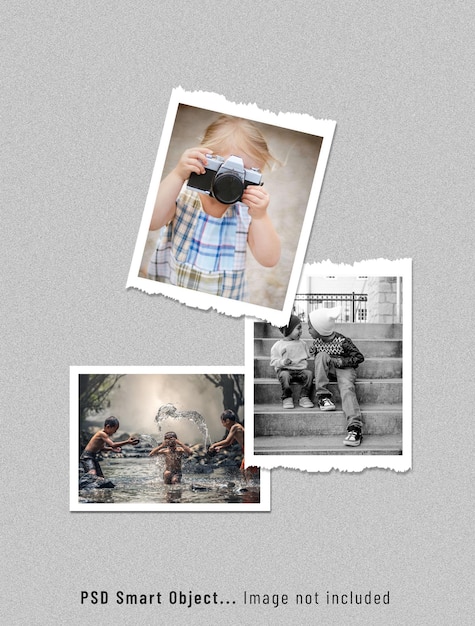 Best moment photo frame set mockup