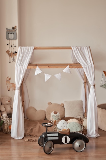 Children’s educational wooden toys nursery decor scandinavian style playroom