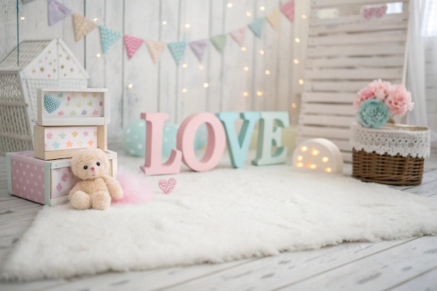 Digital background digital photography background word love for newborn and baby photography