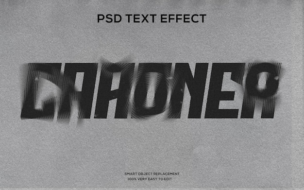 Dynamic blurred text effect psd template
