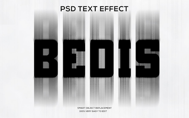 Editable psd motion blur text effect