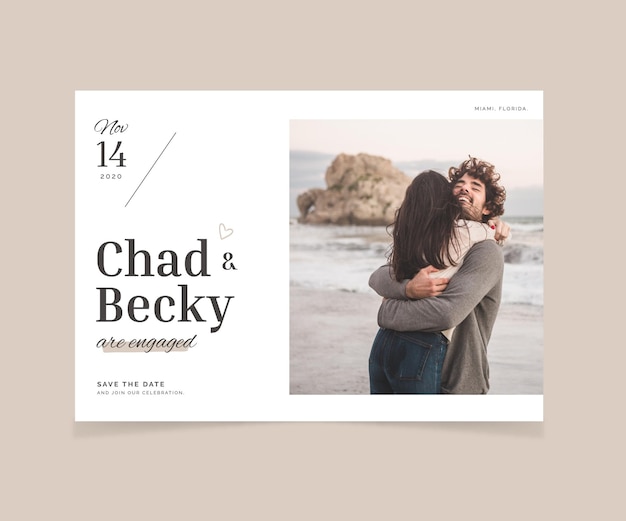Elegant engagement invitation template