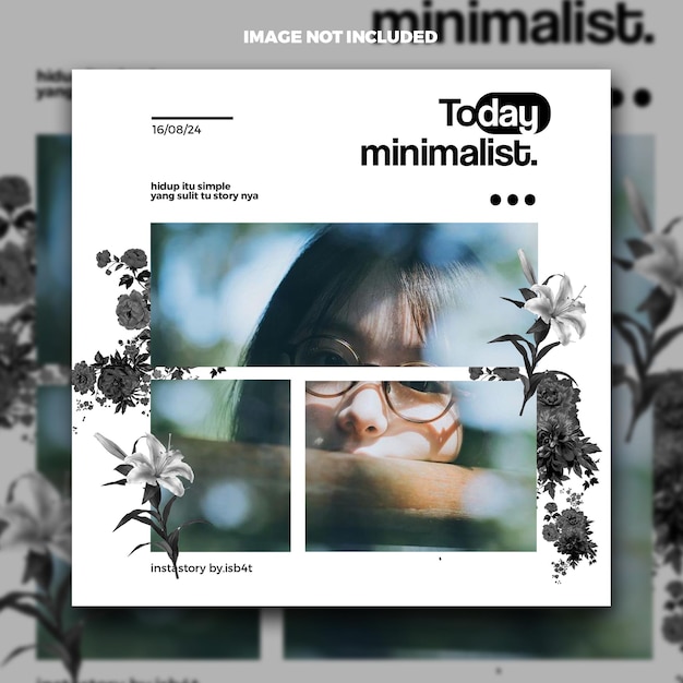 Fashion design social media template with contemporary style