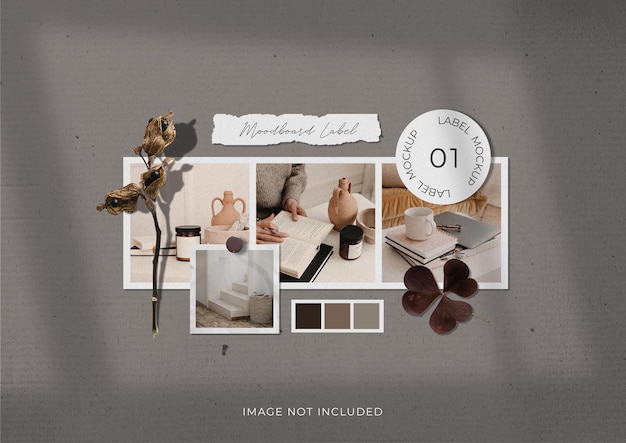 Fashion photo frames moodboard mockup