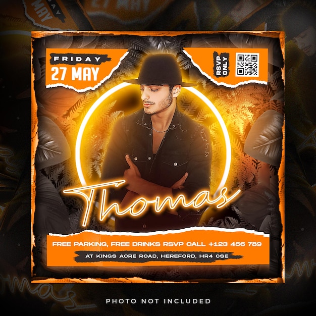 Flyer party post premium psd