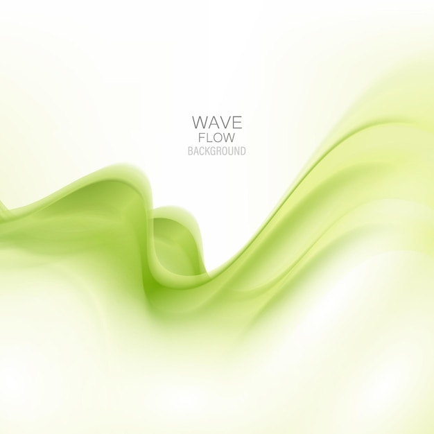 Green abstract wave background green wave flow