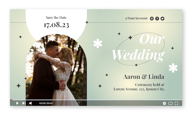 Hand drawn wedding template