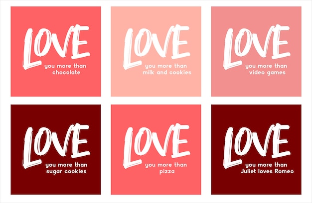 Happy valentines day greeting cards. Calligraphic design for print cards and banners