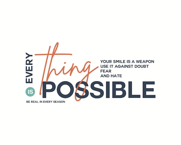 Inspirational typography design featuring motivational quotes
