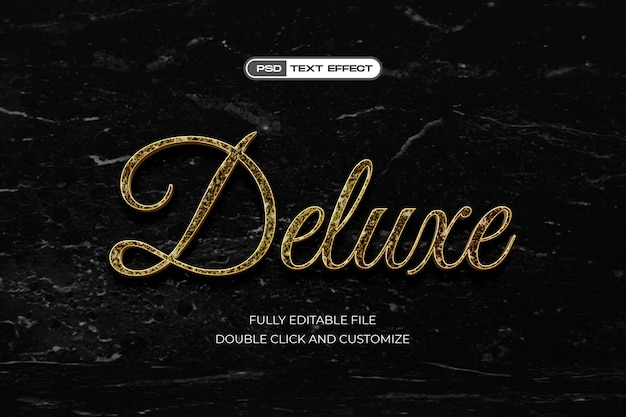 Luxury golden glitter editable text effect