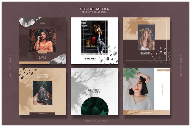 Modern social media templates