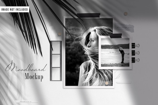 Moodboard with photo mockup