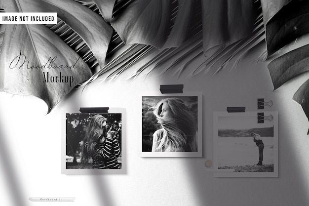 Moodboard with photo mockup
