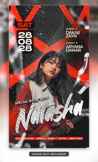 Music party and festival music poster template