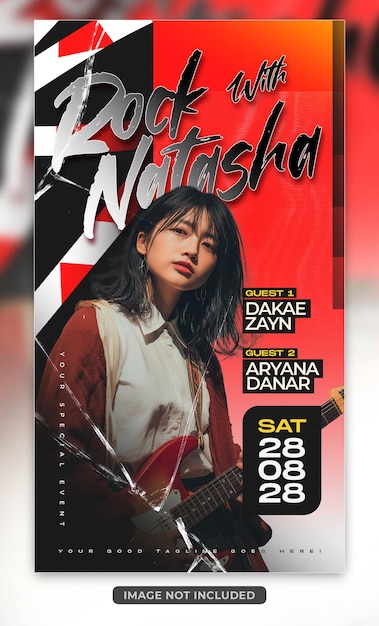 Musician solo poster template design