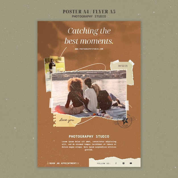 Paper texture poster or flyer template