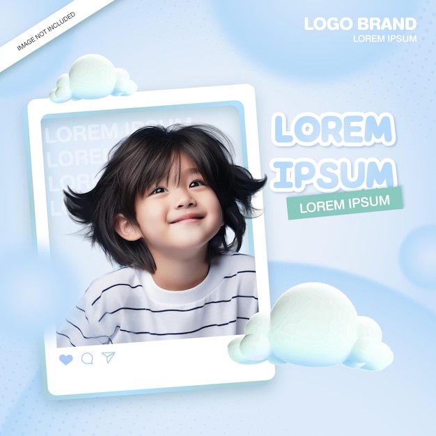 Pastel colored cute banner template