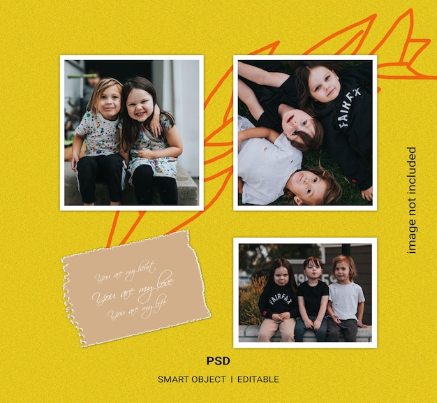 Photo frame mockup template