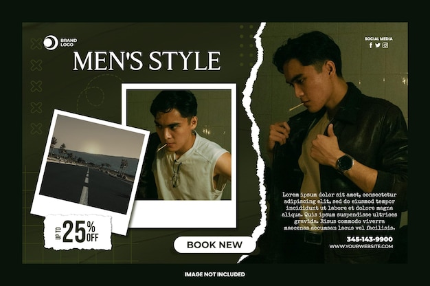 Photos in a mens style social media post
