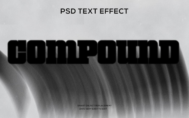 Psd bold 3d text effect template