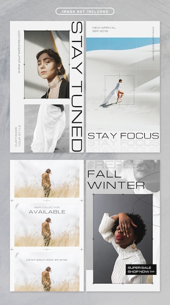 Social media story in classic modern fashion theme