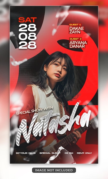 Special music show event poster template