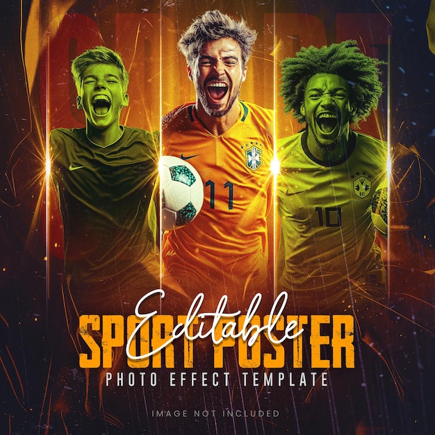 Sport poster design template