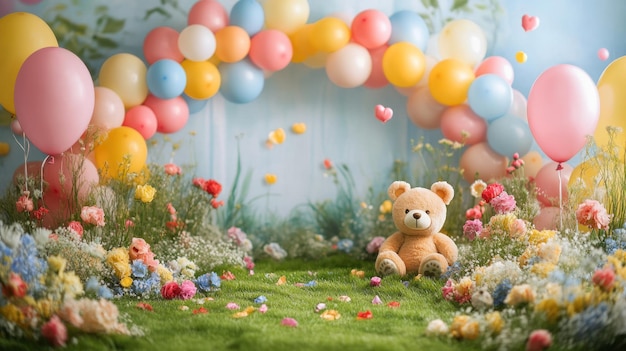 Teddy bear party decor