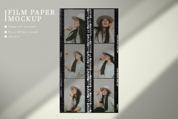 Top view simple minimalist moodboard photo polaroid mockup