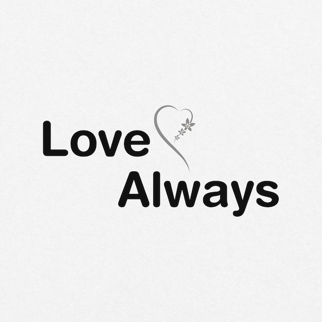 Ultra minimal love quote with clean modern typography