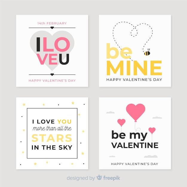 Valentine card set